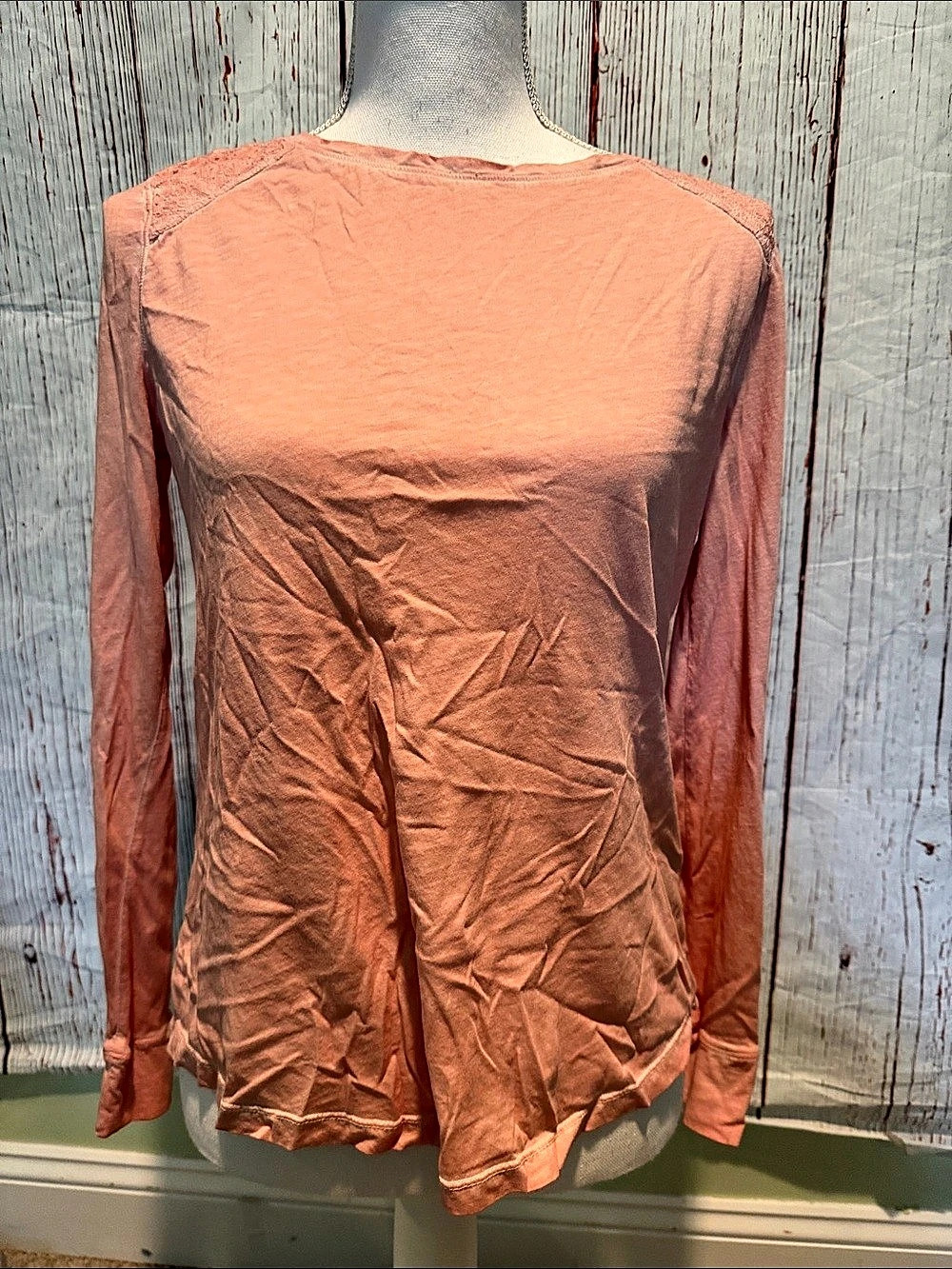 Lauren Ralph Lauren Long Sleeve Top in Pink Size Medium